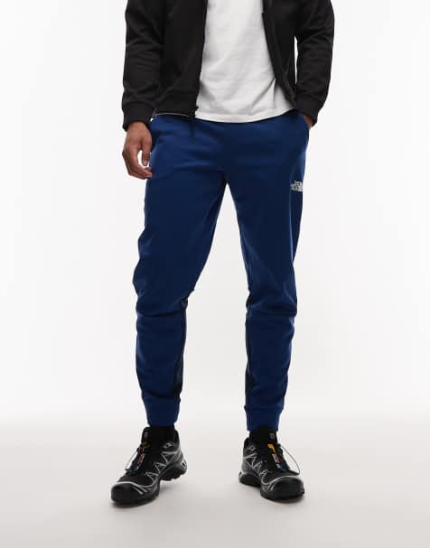 The North Face M mountain athletics fleece pant in estate blue/summit navy