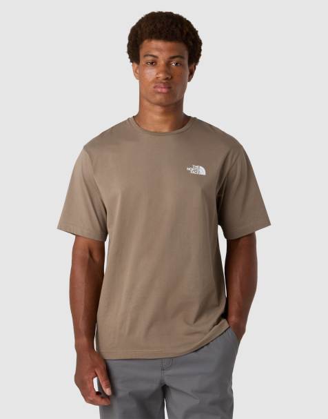 The North Face M mountain sketch ss tee  relaxed in mocha brown/tnf white