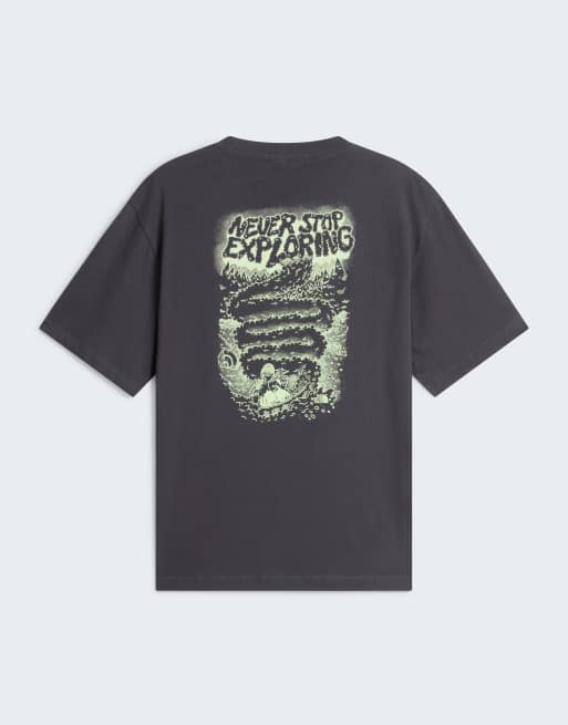 The North Face M never stop carving oversized ss tee in anthracite grey/calcifi, 4 of 4