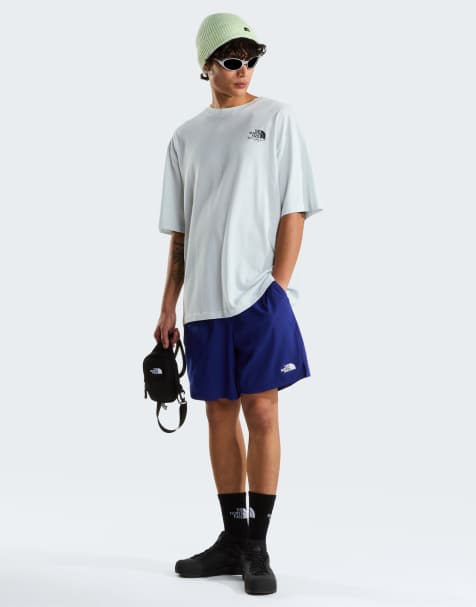 The North Face M never stop carving oversized ss tee in pearl stone/tnf black - view 1