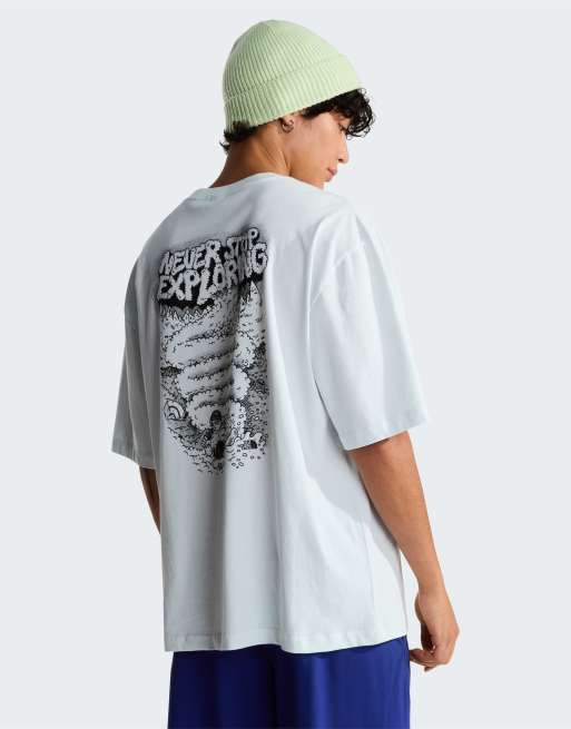 The North Face M never stop carving oversized ss tee in pearl stone/tnf black, 2 of 4