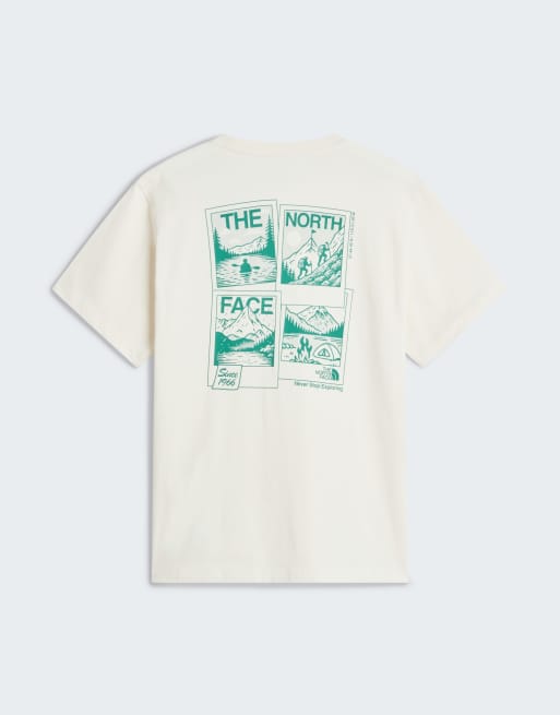 The North Face M photo souvenir relaxed ss tee in white dune/white dune, 3 of 4