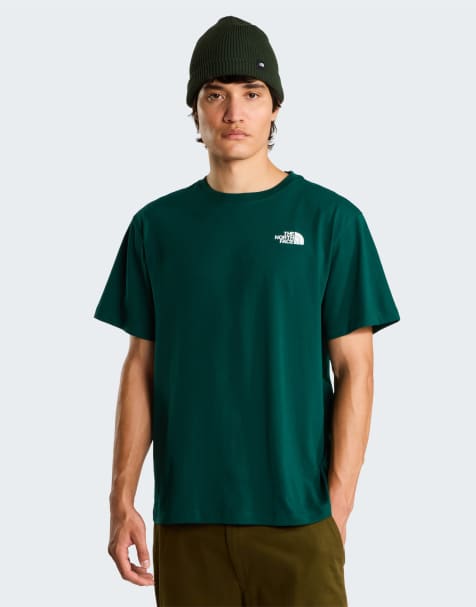 The North Face M t-shirt Campfire coupe relaxed à manches courtes en vert chasseur/blanc TNF - view 1