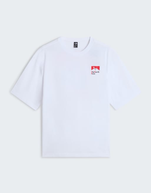 The North Face M The Right Side camiseta oversized de manga corta en TNF white/TNF red, 4 de 4