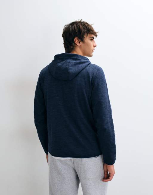 The North Face M tnf performance fleece full zip hoodie in summit navy dark heather, 3 of 5