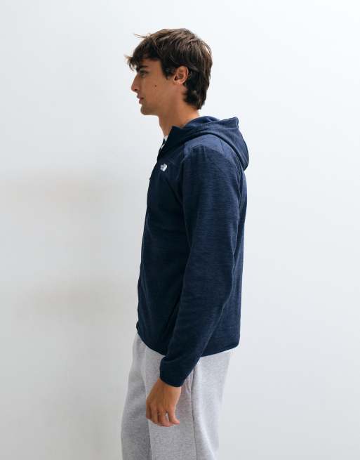 The North Face M tnf performance fleece full zip hoodie in summit navy dark heather, 5 of 5