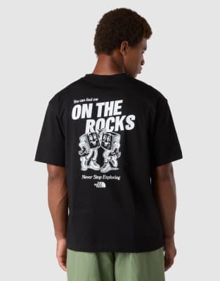 M Weekend Rockin - Kurzärmliges Oversize-T-Shirt in TNF-Schwarz/TNF-Weiß Schwarz XS