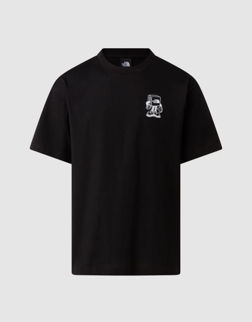 The North Face – M Weekend Rockin – Kurzärmliges Oversize-T-Shirt in TNF-Schwarz/TNF-Weiß, 4 von 4