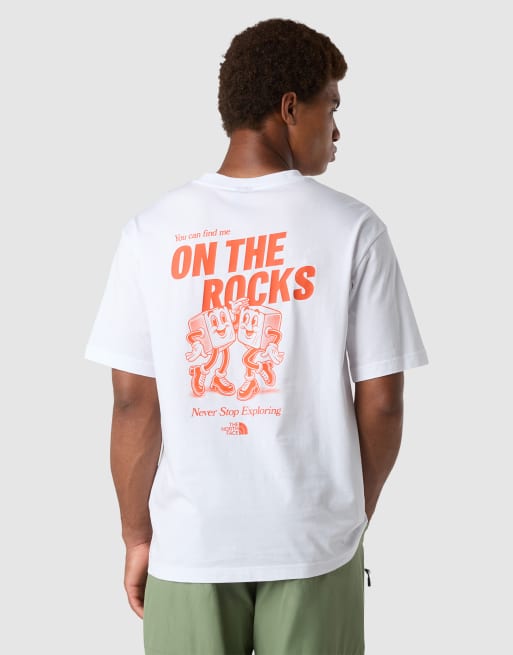 The North Face - M Weekend Rockin - T-shirt oversize à manches courtes - Blanc tnf et rouge mandarin, 2 de 4