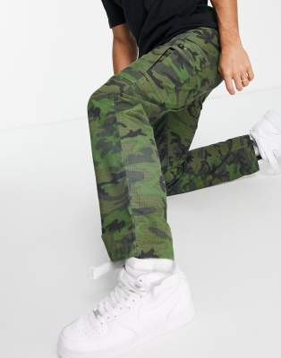 camo cargo pants green