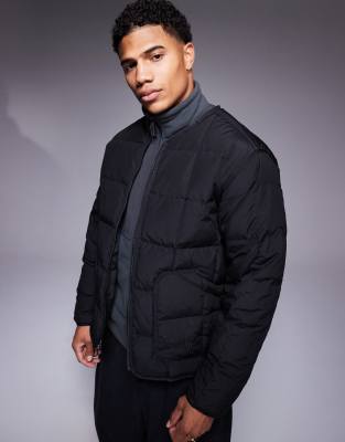 M66 down liner padded jacket in black