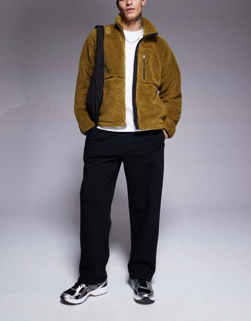 The North Face M66 extreme pile fleece zip up jacket in moss green