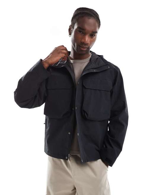 The North Face M66 Ripstop waterproof utlilty pocket jacket in black ASOS