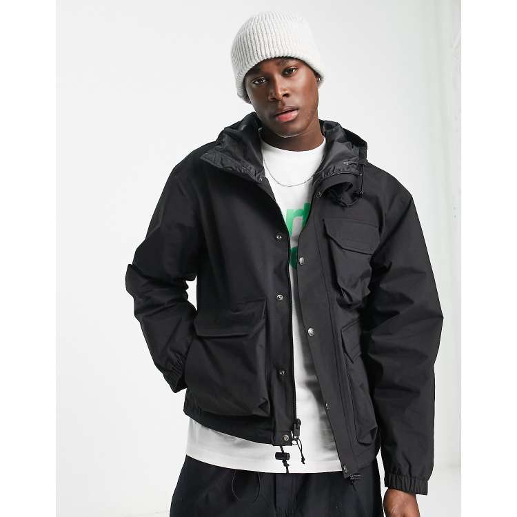 The north face hot sale black rain jacket