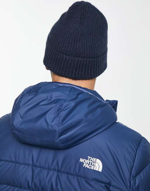 The North Face - Marineblå hue med opsmøg og firkantet logo, 2 af 4
