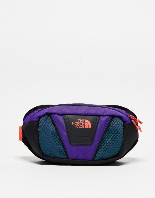 The North Face - Marsupio viola multicolore con logo stile Y2K