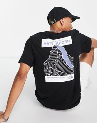 The North Face Matterhorn back print t-shirt in black Exclusive at ASOS