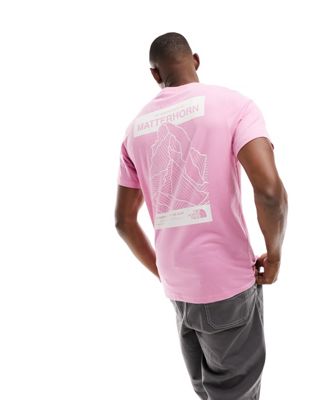 The North Face Matterhorn back print t-shirt in pink - ASOS Price Checker
