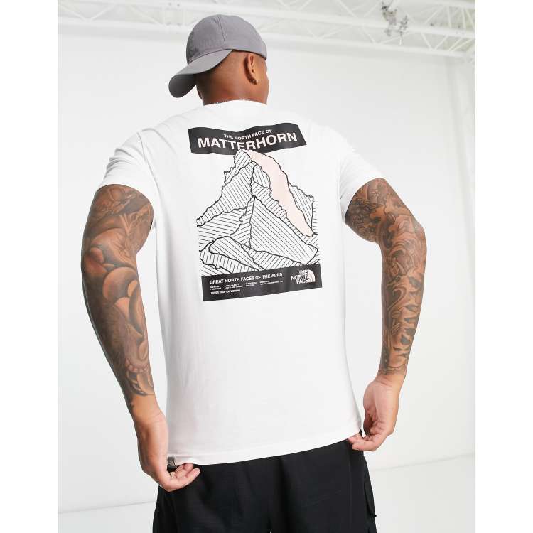 The North Face Matterhorn back print t-shirt in white Exclusive at