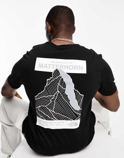 The North Face – Matterhorn Face – T-Shirt in Schwarz mit Rückenprint ...