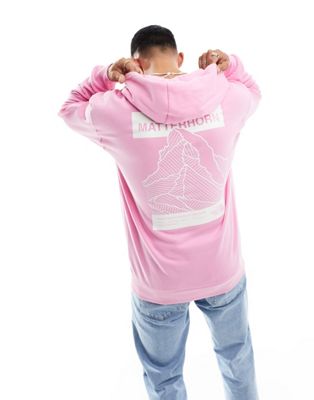 The North Face Matterhorn back print fleece hoodie in pink - ASOS Price Checker