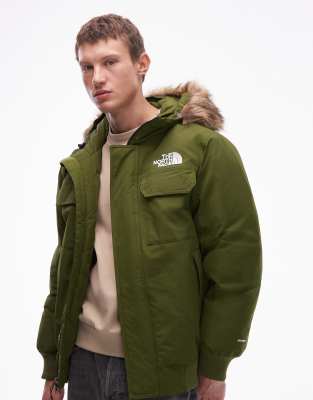 The North Face The North Face McMurdo faux fur hooded down bomber in green