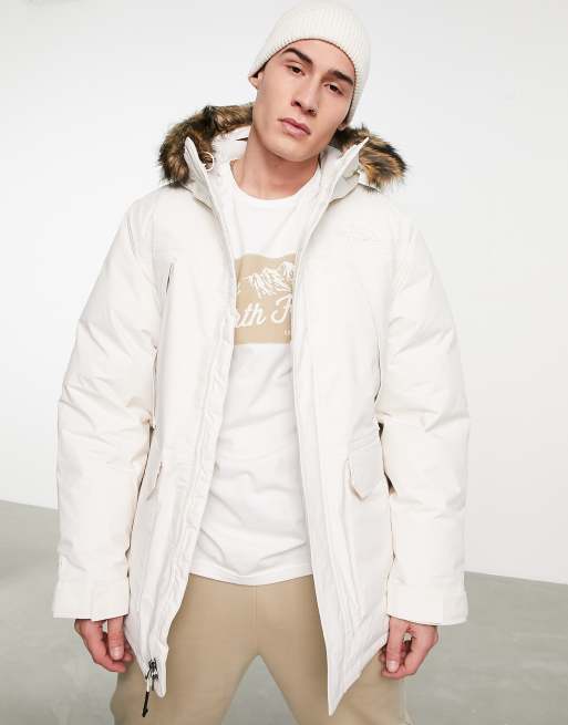 North face white on sale parka