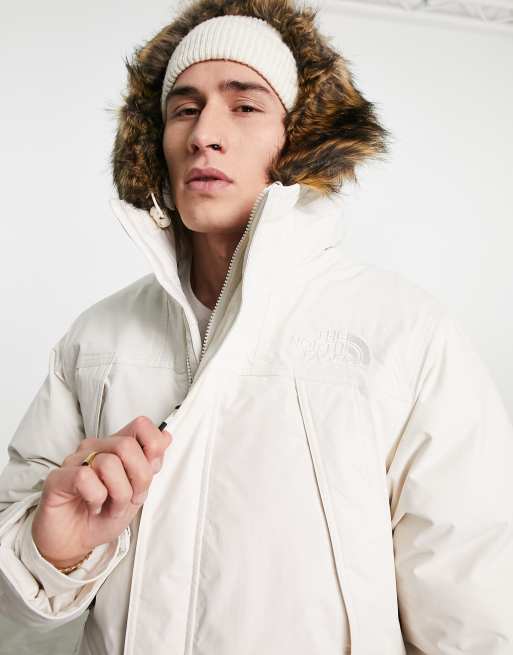 North face white store winter coat