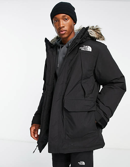 The North Face McMurdo parka with fur trim hood in black | ASOS