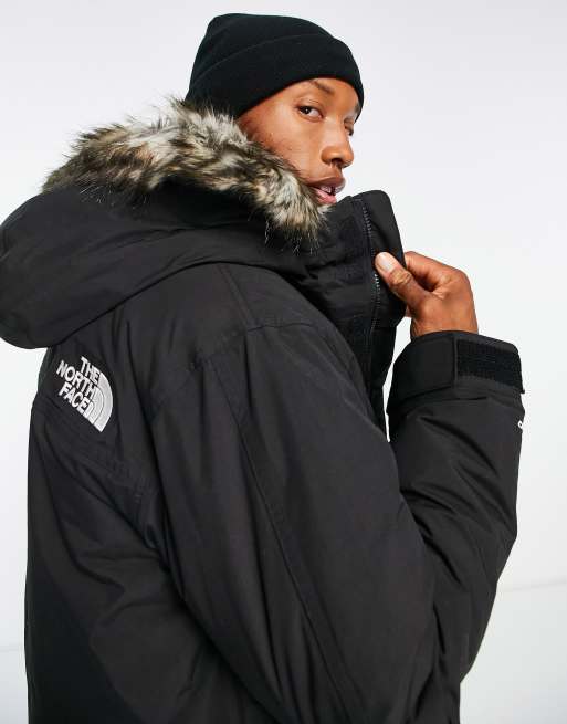 The North Face McMurdo parka with fur trim hood in black ASOS