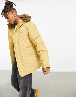 Mcmurdo Parka With Fur Trim Hood In Tan-brown