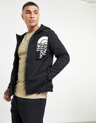 The North Face Merak full zip hoodie in black/white