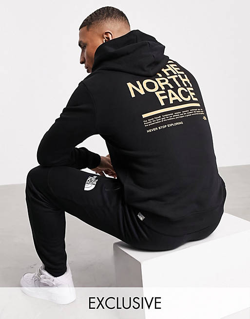 The North Face Message hoodie in black Exclusive to ASOS