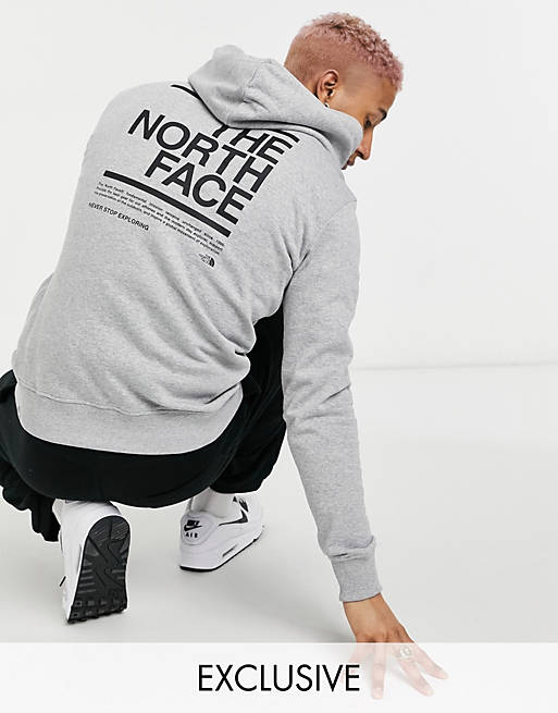 The North Face Message hoodie in grey Exclusive at ASOS