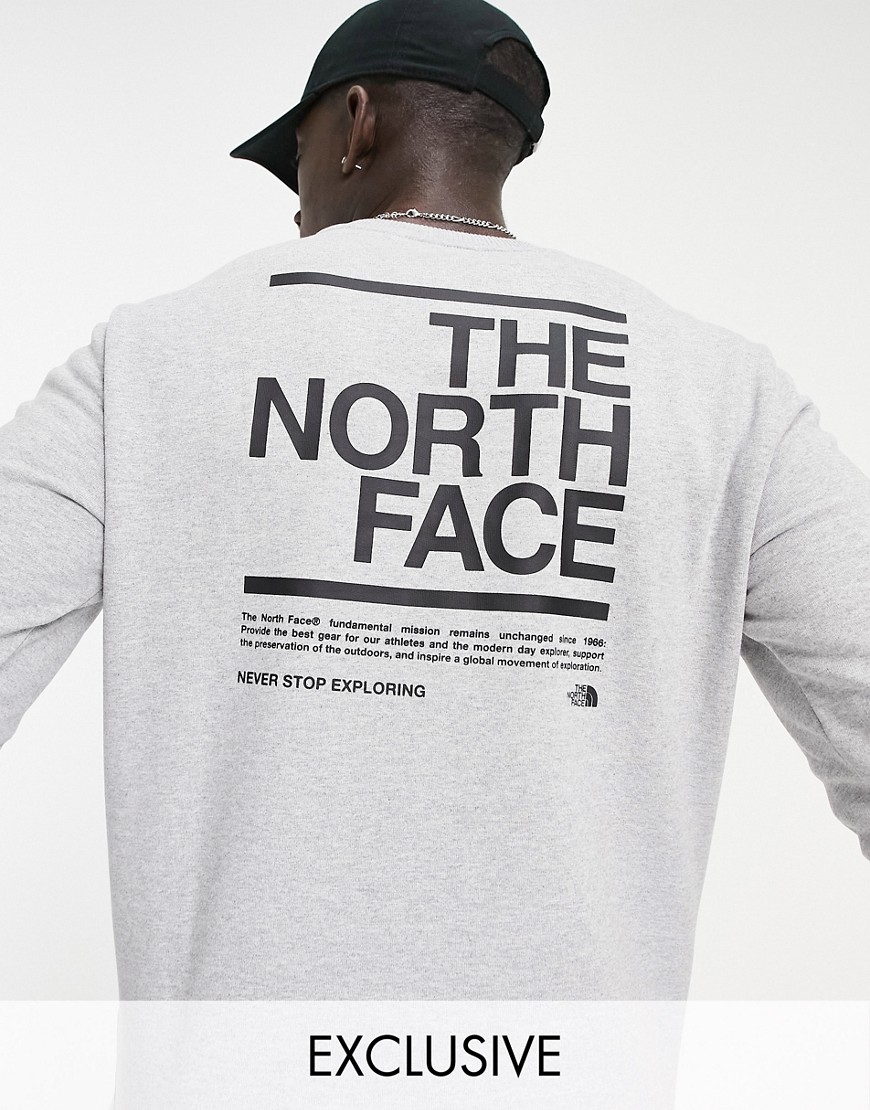 The North Face Message sweatshirt in gray Exclusive at ASOS-Grey