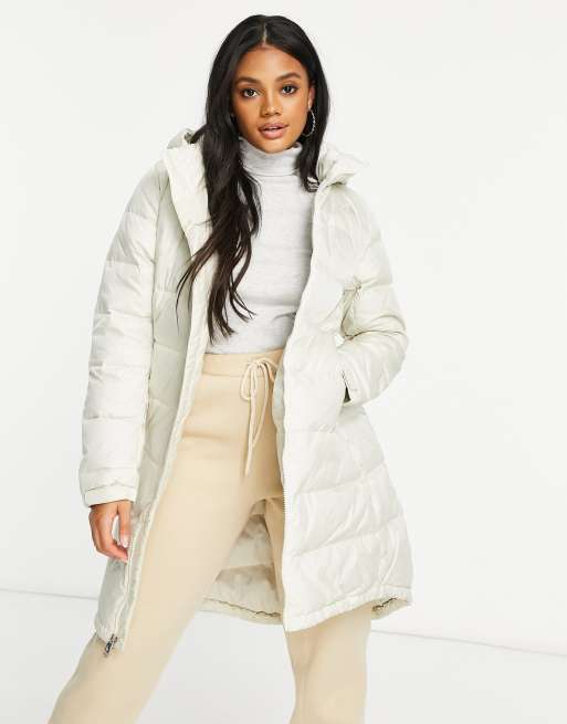 Womens white parka discount coats with fur hood