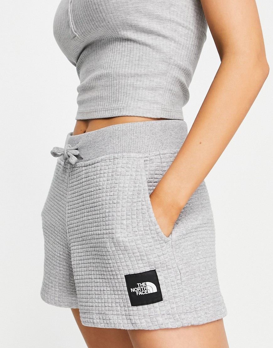The North Face Mhysa Quilted Shorts In Grey
