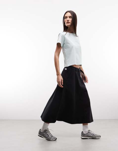 The North Face - Midi rok van keperstof in zwart - view 1