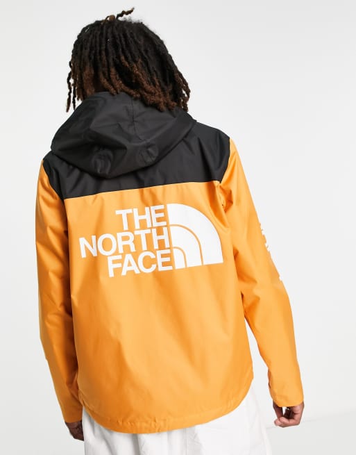 North face hotsell orange rain jacket