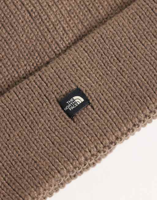 The North Face mini box logo beanie in brown, 2 of 3
