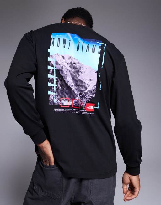The North Face – Mont Blanc – Langärmliges T-Shirt in Schwarz mit Rückenprint, unisex, 4 von 4