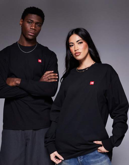 The North Face - Mont Blanc - Maglietta nera unisex a maniche lunghe con stampa sulla schiena, 3 di 4
