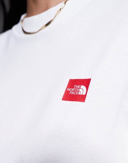The North Face – Mont Blanc – Vit långärmad t-shirt i unisex-modell med tryck baktill, 3 av 4