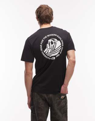 Monte - T-Shirt in Schwarz mit Rückenprint Schwarz 2XL