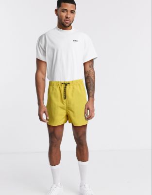 north face yellow shorts