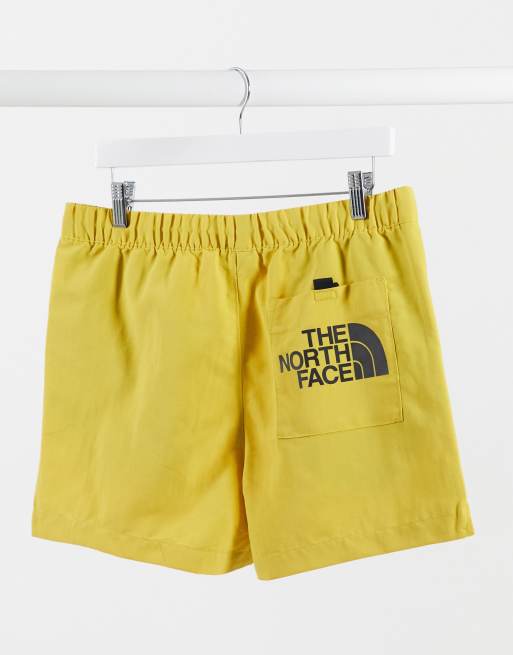 Yellow north cheap face shorts