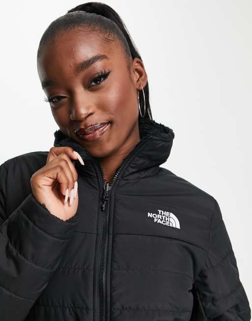 The North Face Mossbud Insulated reversible jacket in black