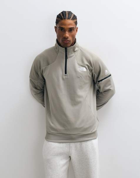 The North Face Mountain Atheltics fleece med 1/4-dragkedja i grått - view 1