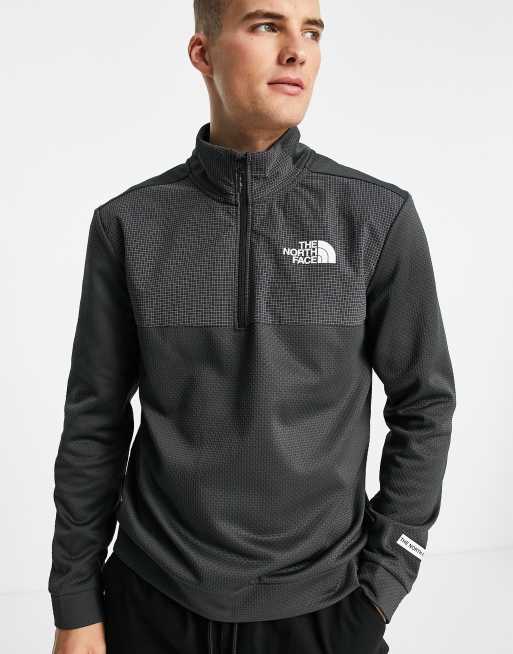 The North Face - Mountain Athletic - Fleece met 1/4 in grijs
