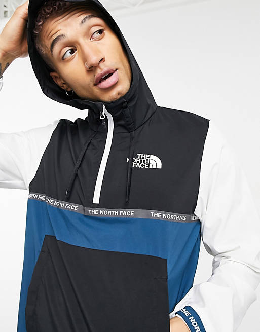 The North Face Mountain Athletic wind jacket in black/white